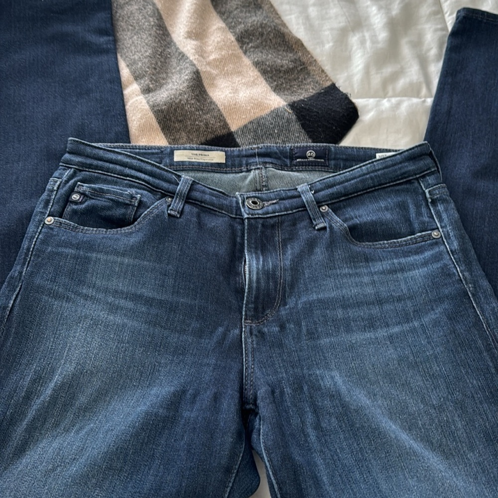 AG Prima Mid-rise Cigarette Jeans - dark wash